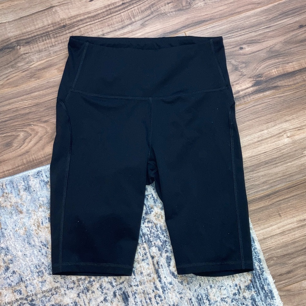 #72. all in motion Women's Black High-Rise Bike Shorts